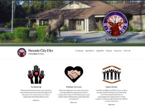 Nevada City elks Lodge #518 website remodel
