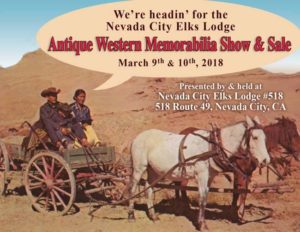 ANTIQUE WESTERN MEMORABILIA SHOW MARCH 9TH & 10TH 2018